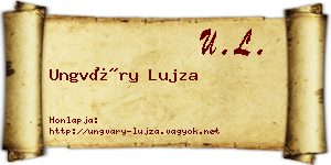 Ungváry Lujza névjegykártya